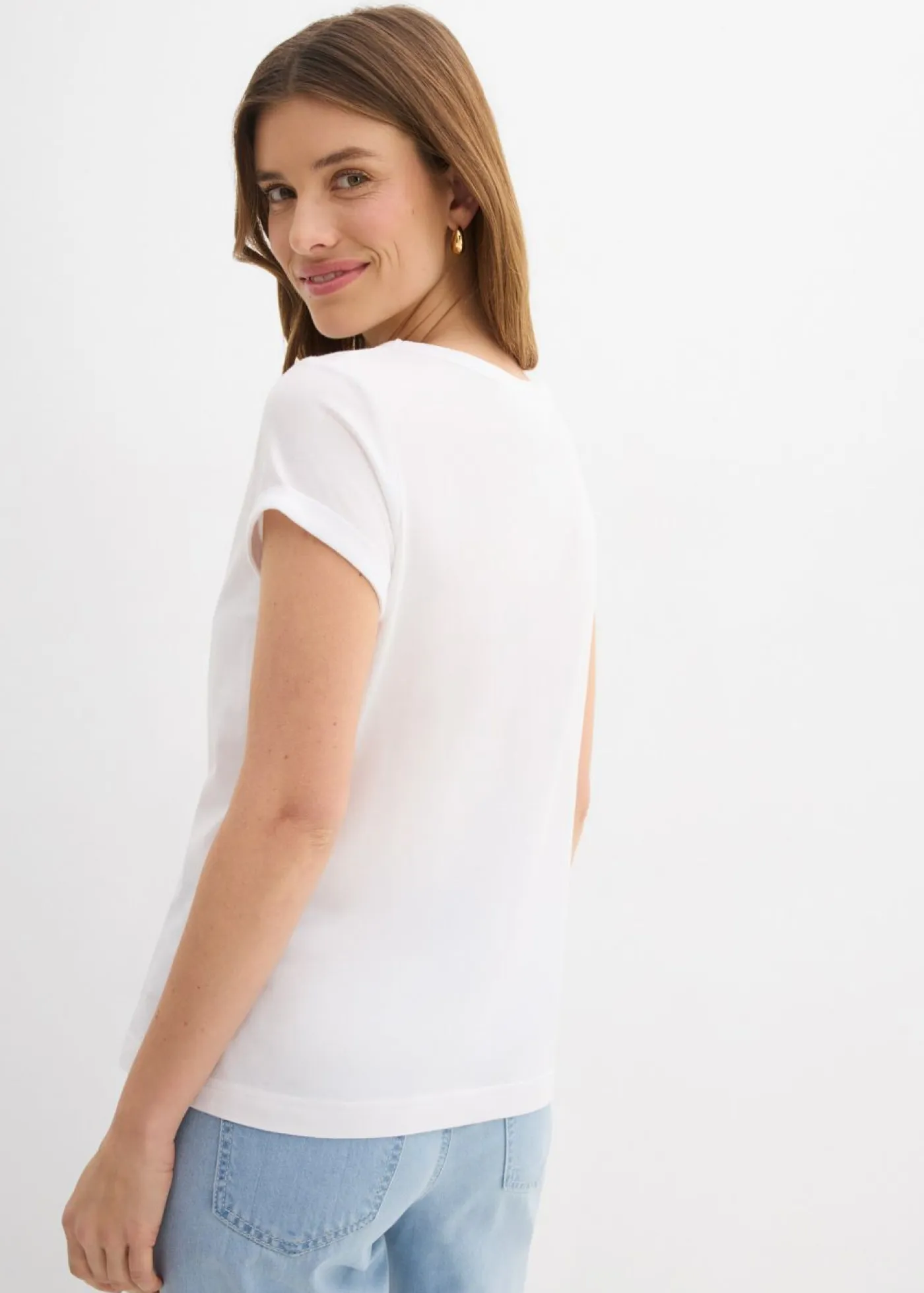 Best Camiseta de algodón puro Mujer Camisetas|Novedades