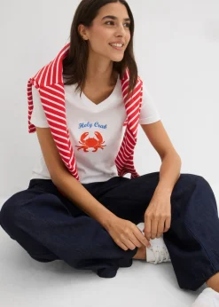 Best Camiseta de algodón puro Mujer Camisetas|Novedades