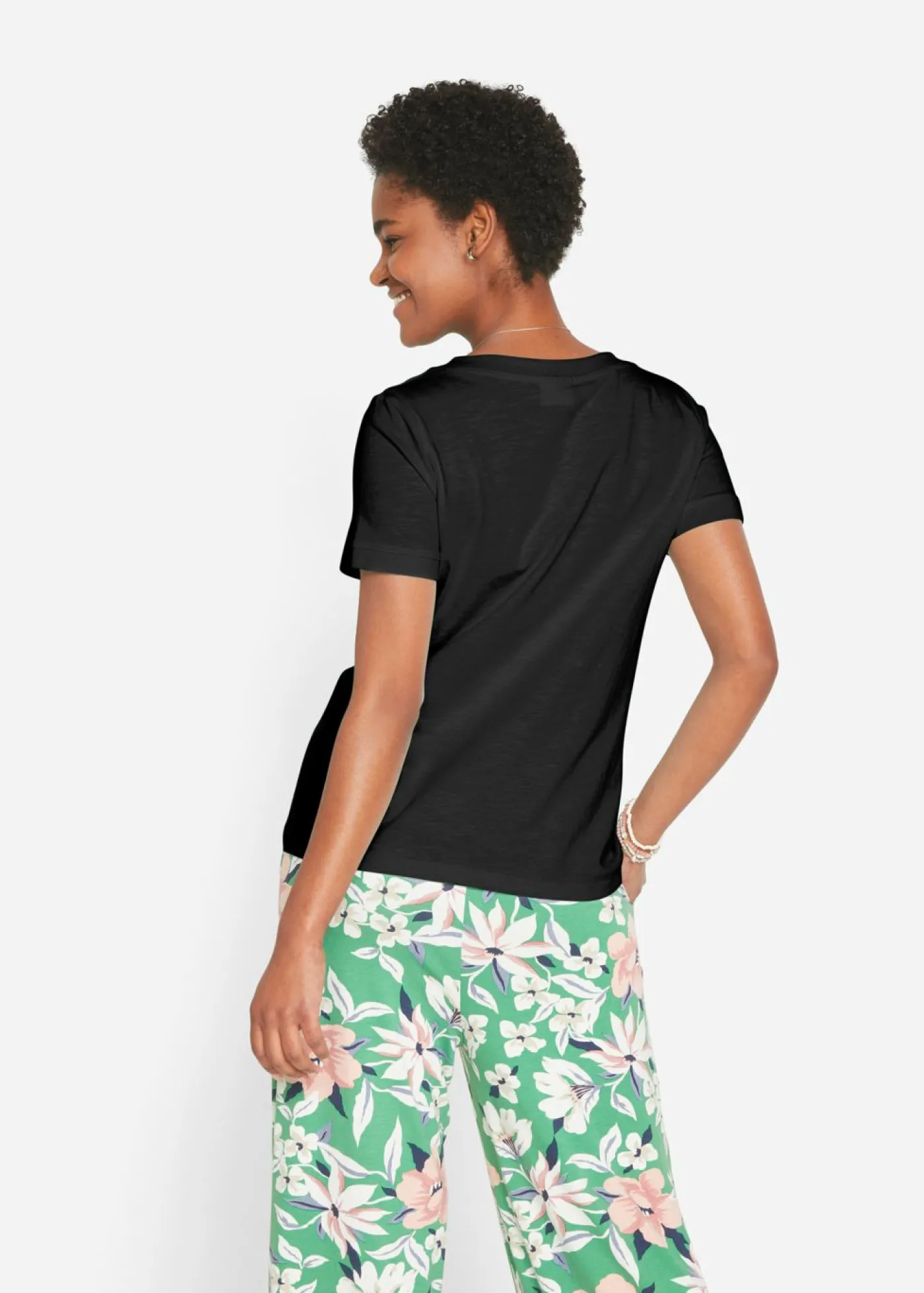 Camiseta de algodón puro Mujer Básicos|Camisetas