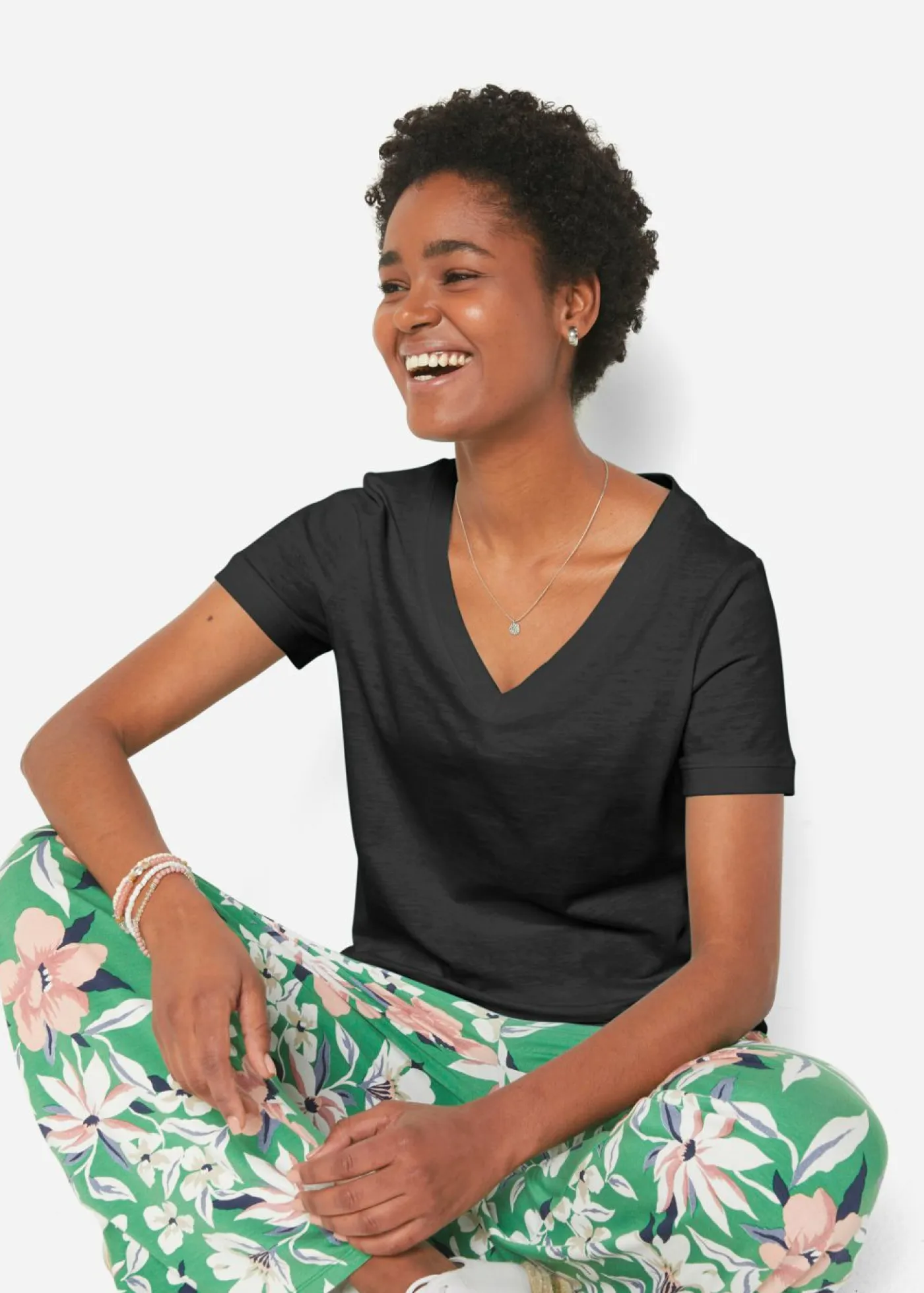 Camiseta de algodón puro Mujer Básicos|Camisetas