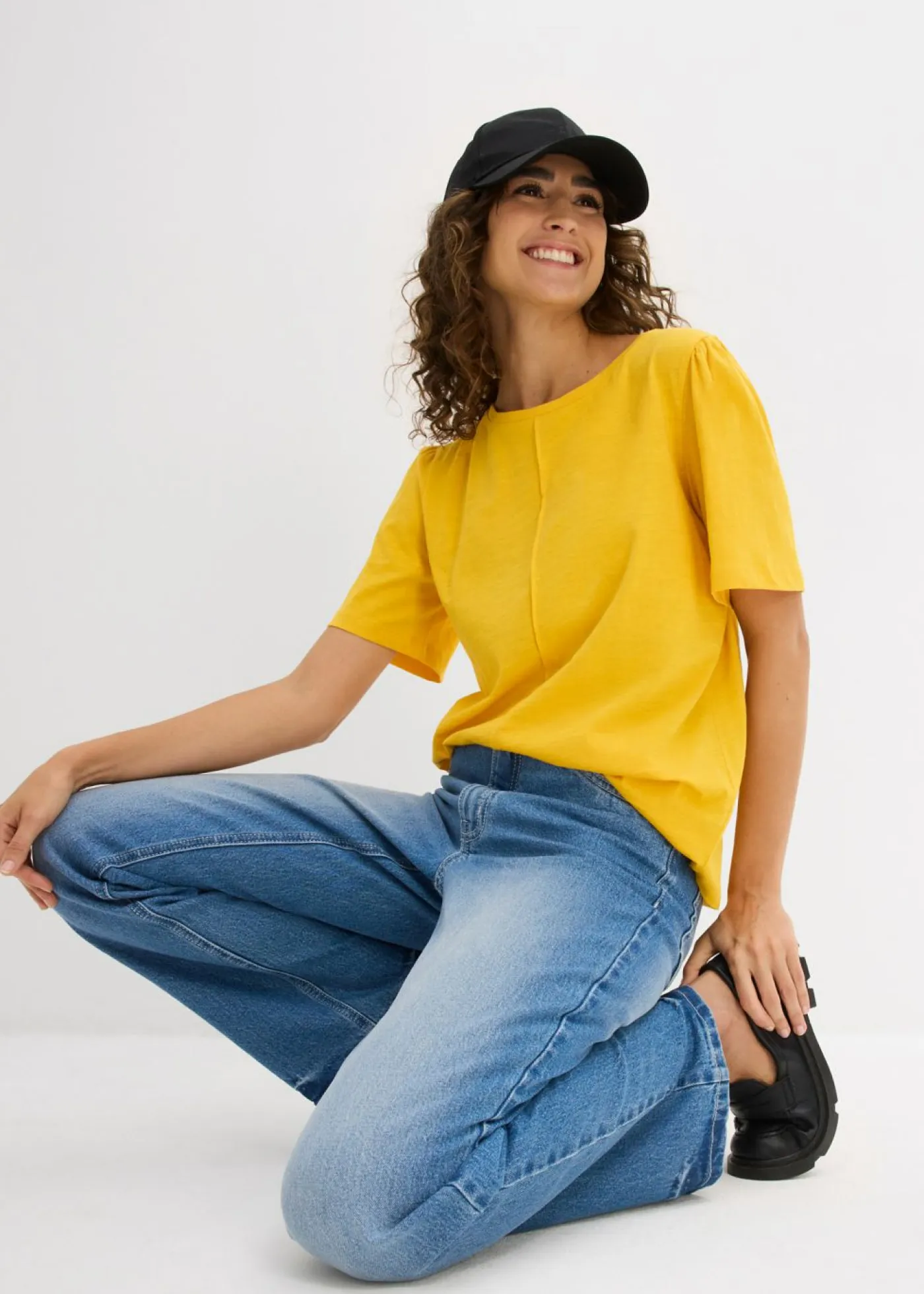 Outlet Camiseta de algodón puro Mujer Camisetas|Novedades