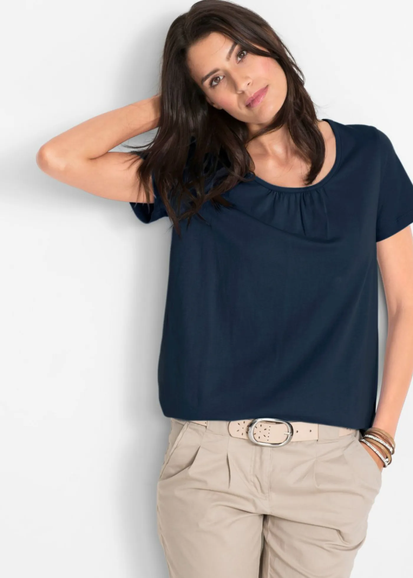 Sale Camiseta de algodón puro con manga corta Mujer Camisetas