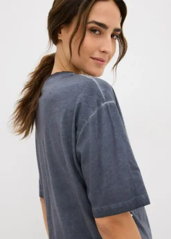 Sale Camiseta de algodón puro con piedras brillantes Mujer Camisetas