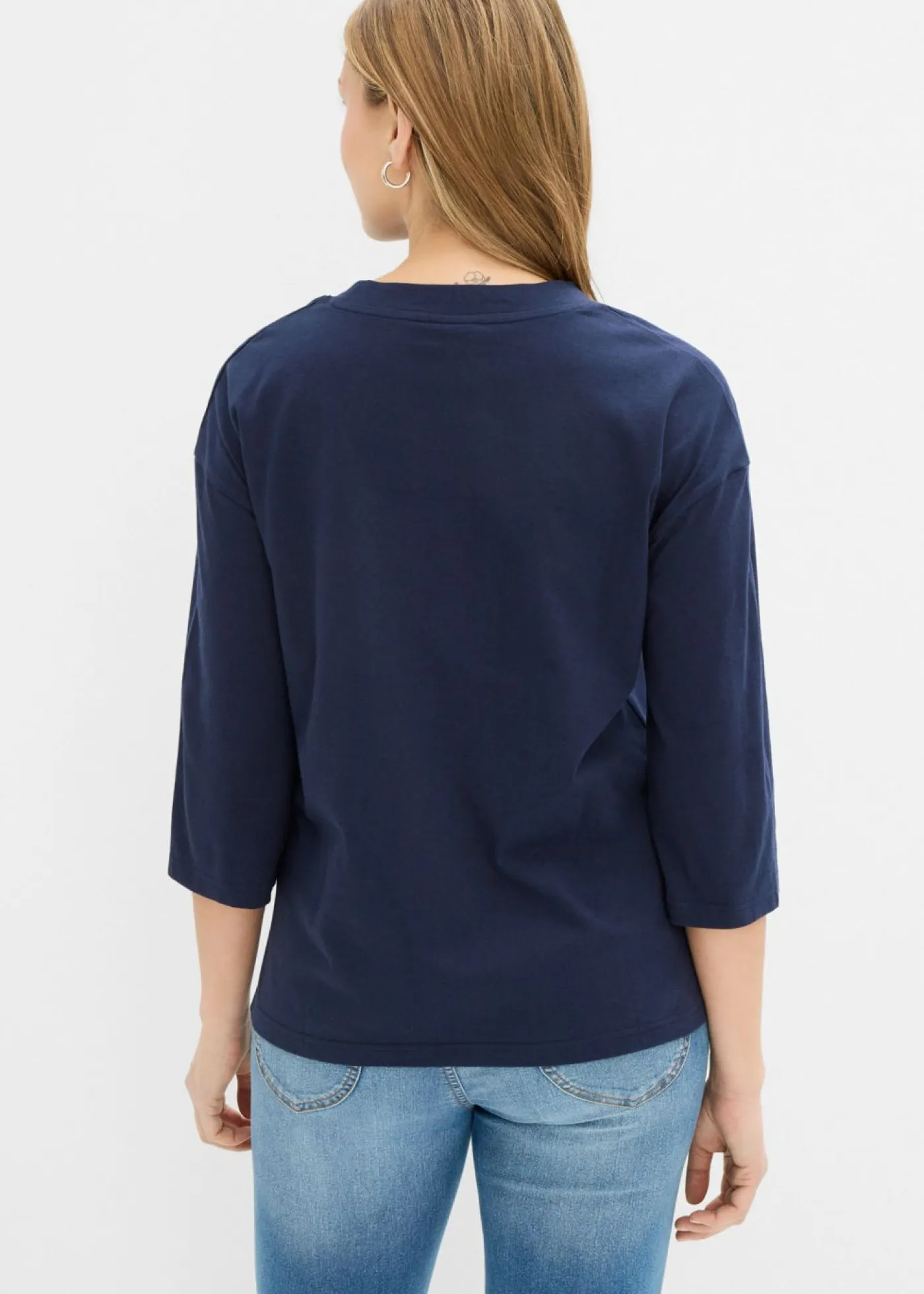 Camiseta de algodón puro con corte boxy Mujer Camisetas