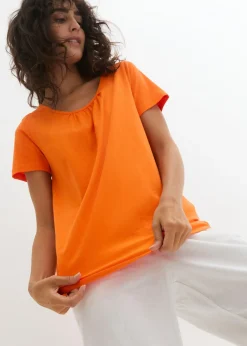 Outlet Camiseta de algodón puro con manga corta Mujer Camisetas