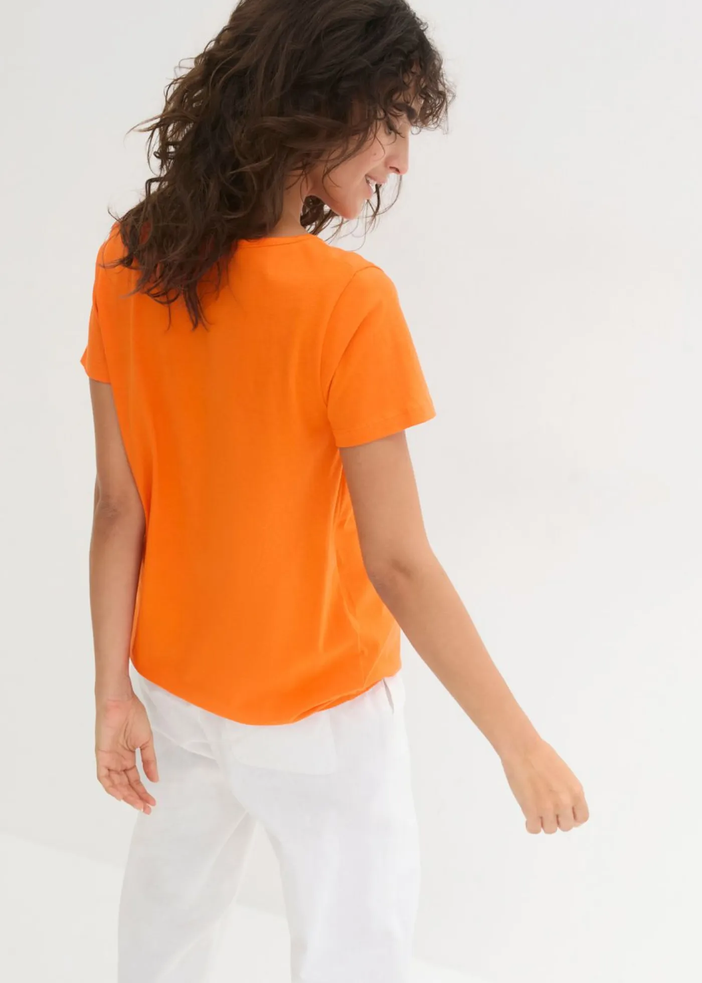 Outlet Camiseta de algodón puro con manga corta Mujer Camisetas