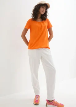 Outlet Camiseta de algodón puro con manga corta Mujer Camisetas