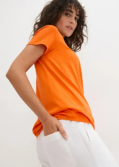 Outlet Camiseta de algodón puro con manga corta Mujer Camisetas