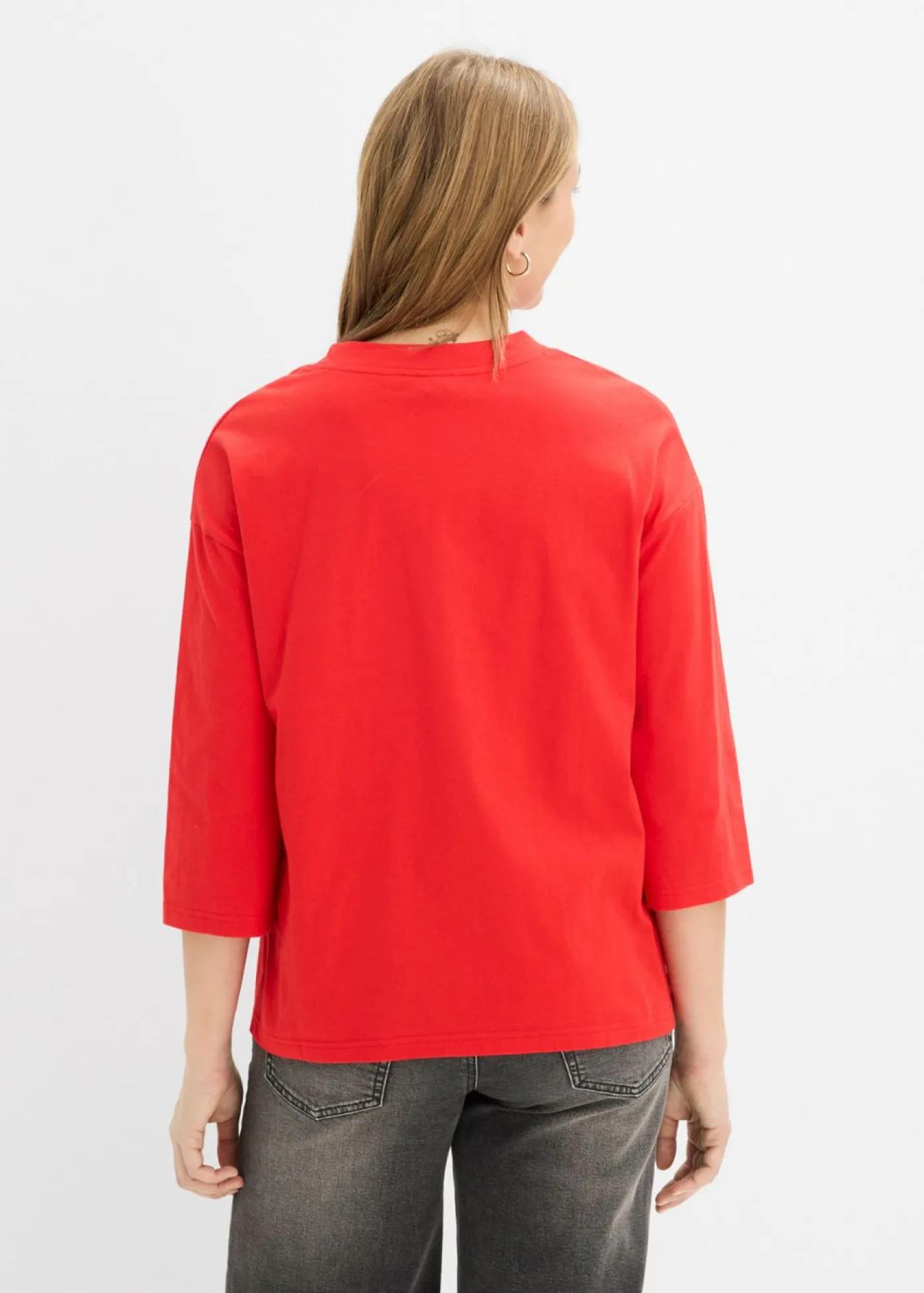 Clearance Camiseta de algodón puro con corte boxy Mujer Camisetas