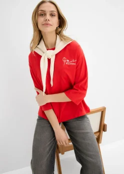 Clearance Camiseta de algodón puro con corte boxy Mujer Camisetas