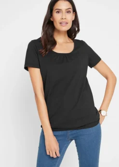 Camiseta de algodón puro con manga corta Mujer Camisetas
