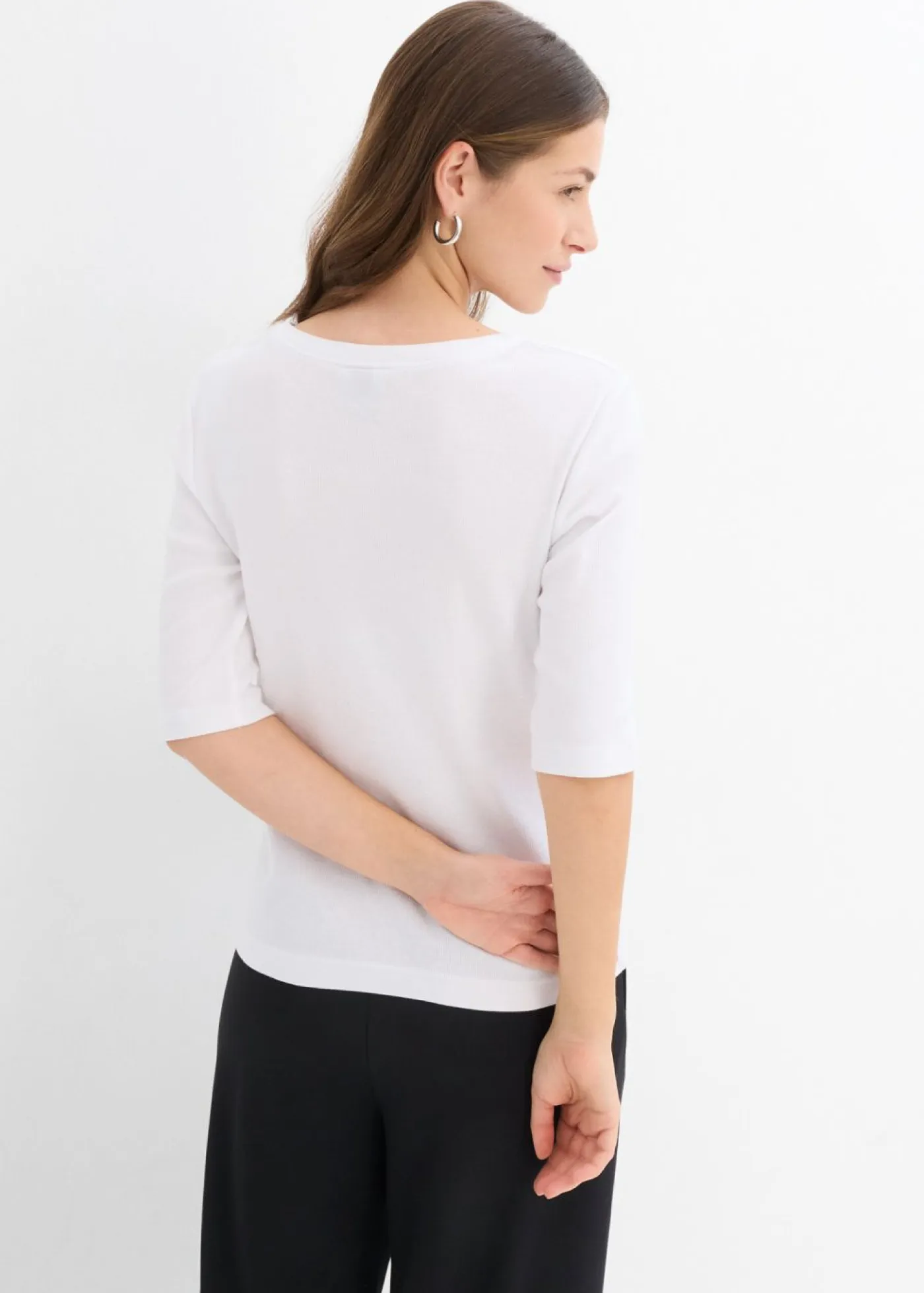 Hot Camiseta de canalé con algodón orgánico (2 unidades) Mujer Básicos|Camisetas