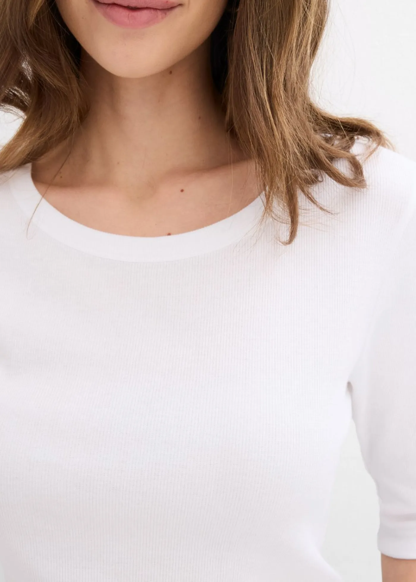 Hot Camiseta de canalé con algodón orgánico (2 unidades) Mujer Básicos|Camisetas