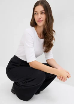 Hot Camiseta de canalé con algodón orgánico (2 unidades) Mujer Básicos|Camisetas