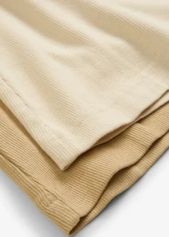 Online Camiseta de canalé con algodón orgánico (2 unidades) Mujer Básicos|Camisetas