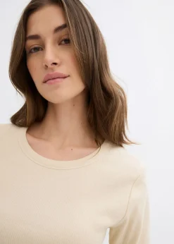 Online Camiseta de canalé con algodón orgánico (2 unidades) Mujer Básicos|Camisetas