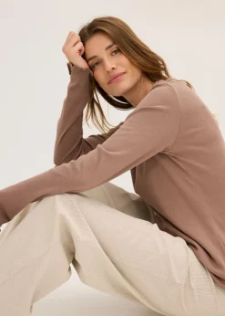 Online Camiseta de canalé con pantalón cómodo Mujer Ropa Para Dormir