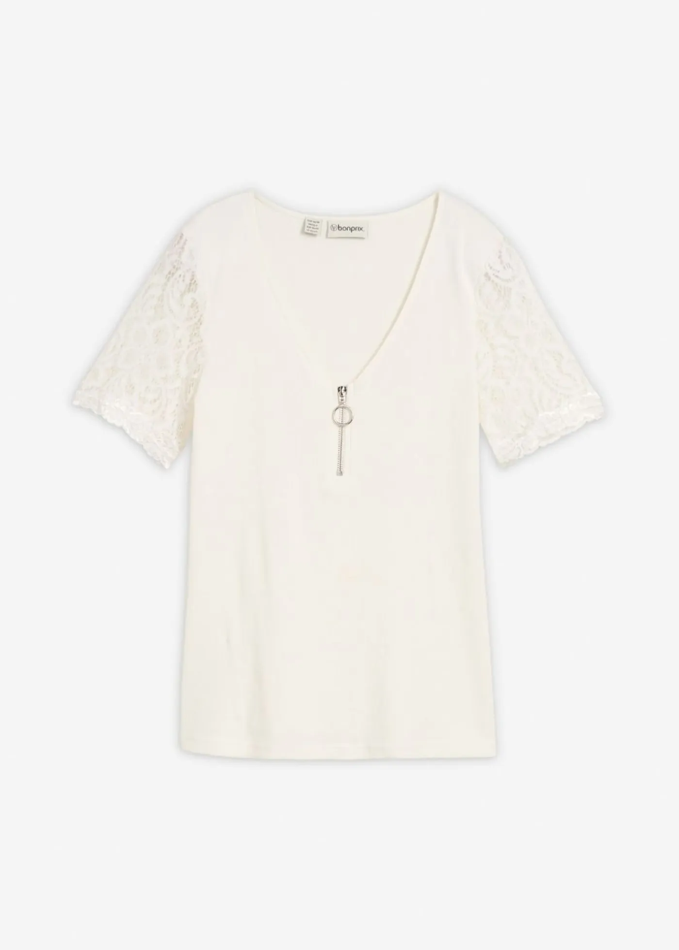 Sale Camiseta de canalé de algodón Mujer Camisetas