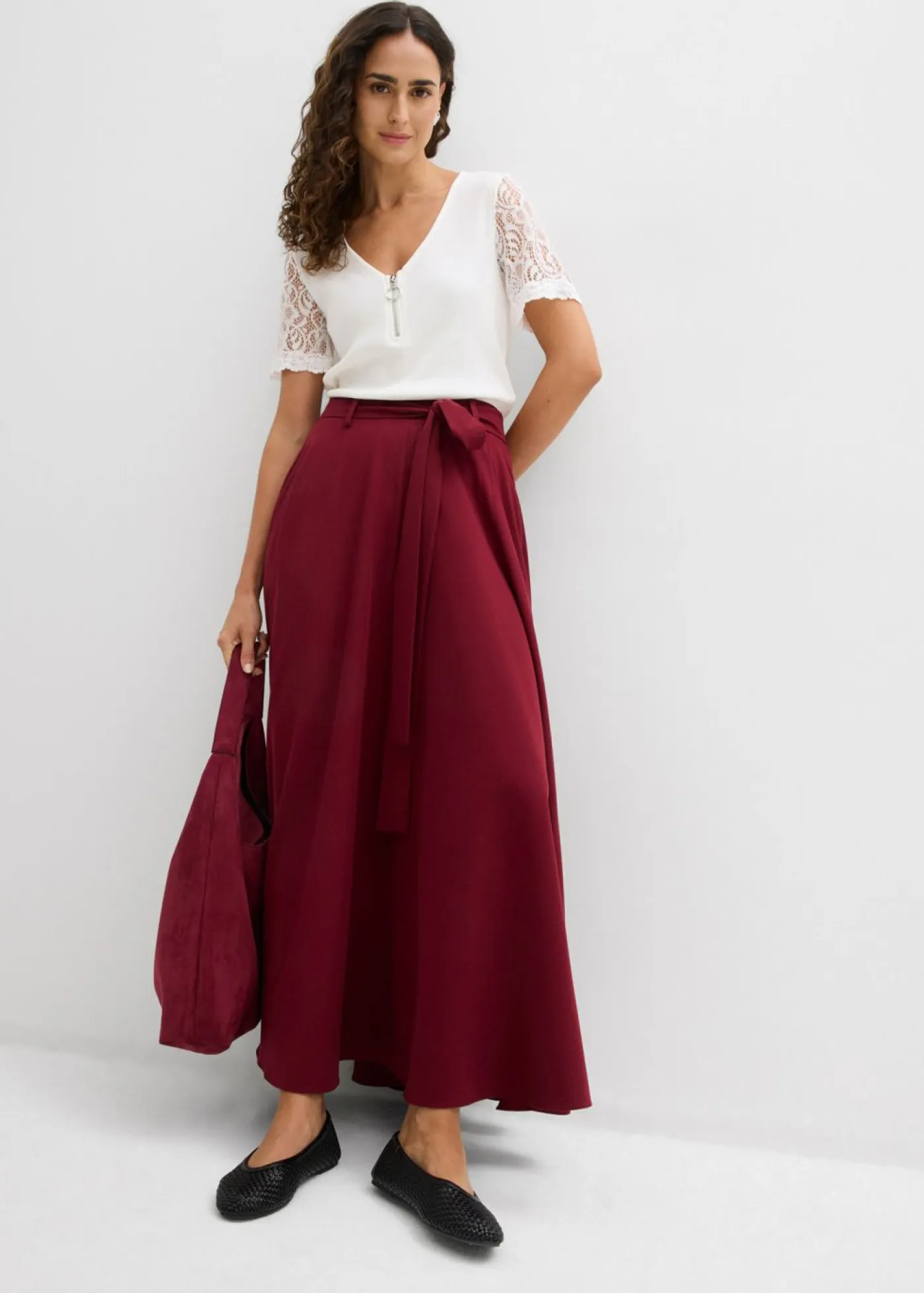 Sale Camiseta de canalé de algodón Mujer Camisetas