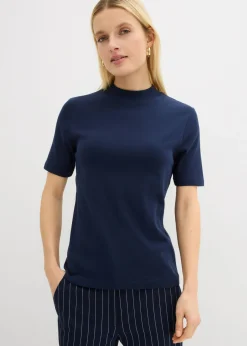 Discount Camiseta de canalé de algodón puro Mujer Básicos|Camisetas