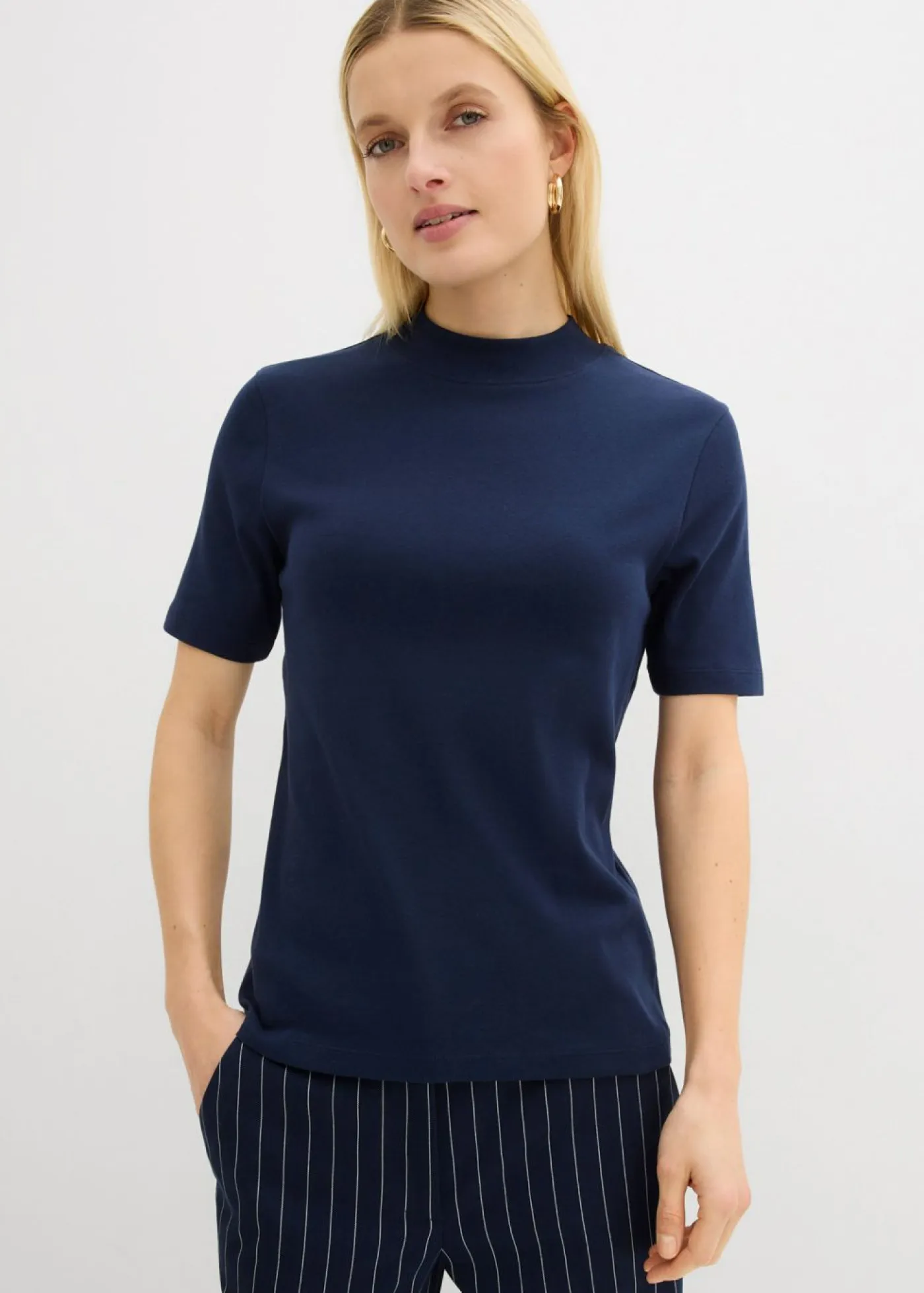 Discount Camiseta de canalé de algodón puro Mujer Básicos|Camisetas