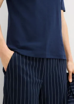 Discount Camiseta de canalé de algodón puro Mujer Básicos|Camisetas