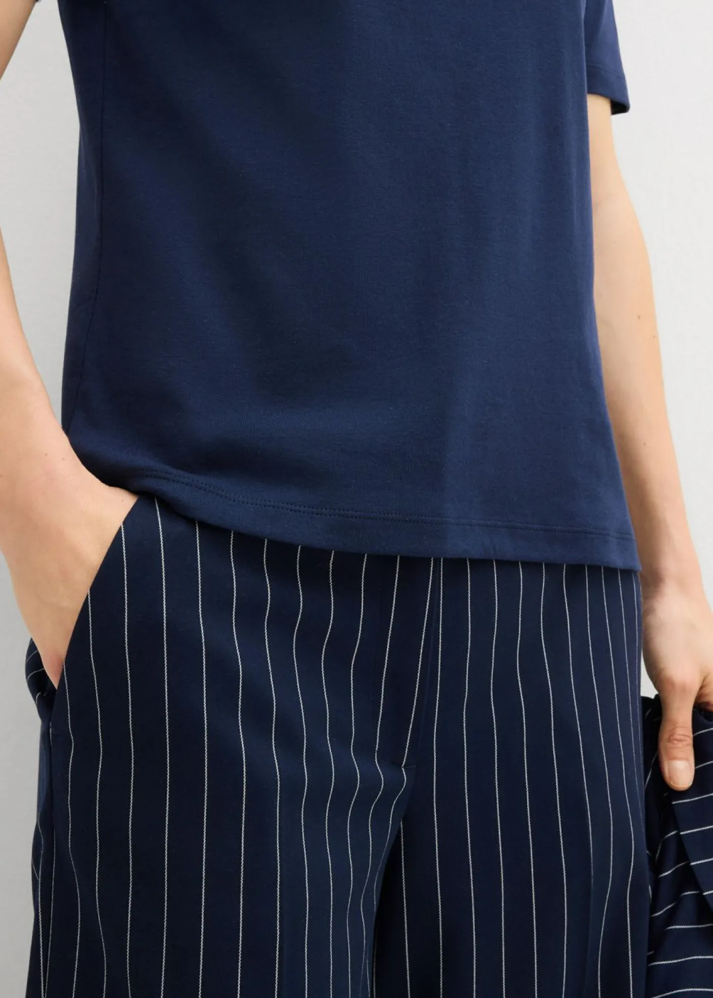 Discount Camiseta de canalé de algodón puro Mujer Básicos|Camisetas
