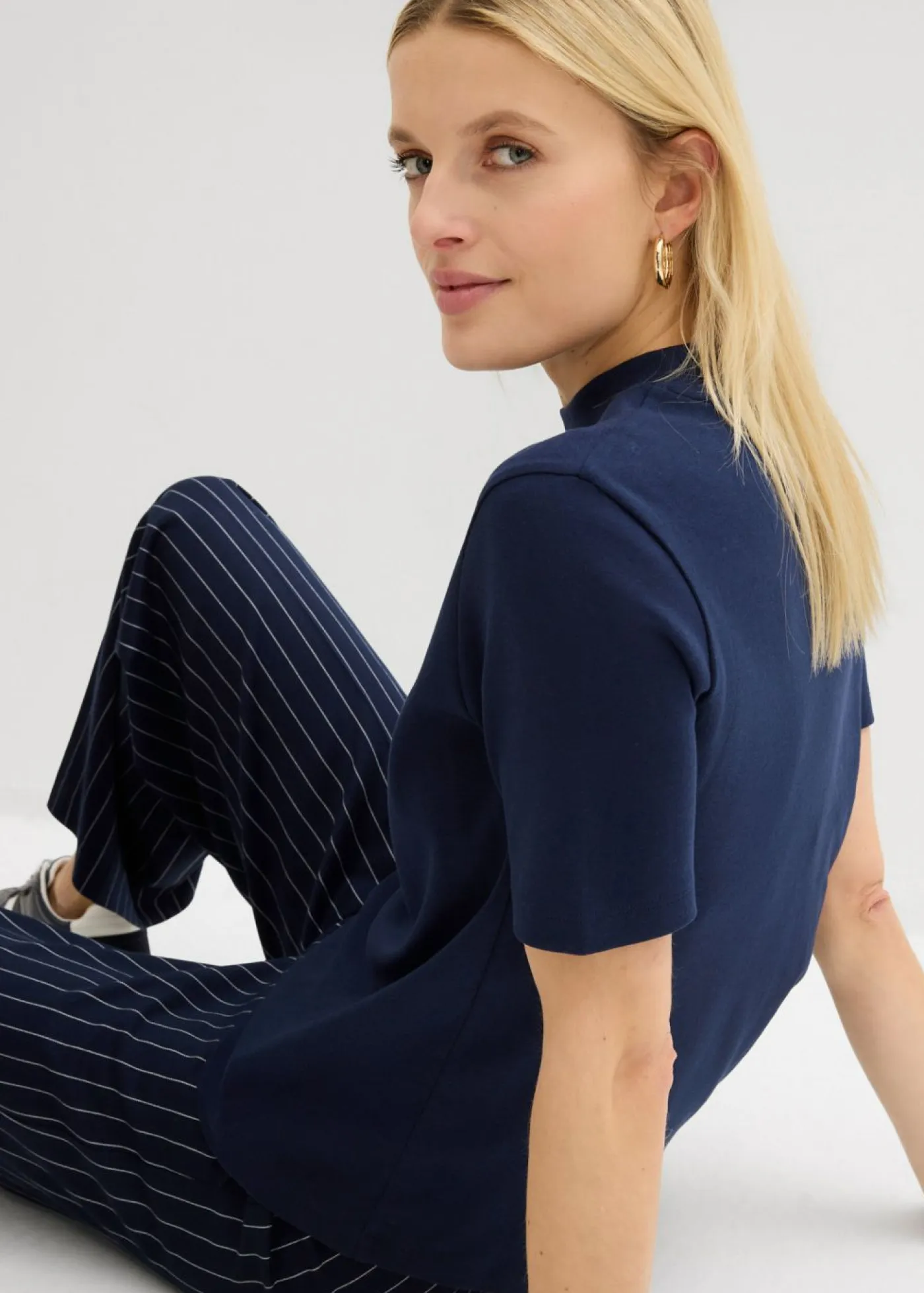 Discount Camiseta de canalé de algodón puro Mujer Básicos|Camisetas