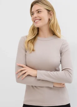 New Camiseta de canalé de algodón orgánico puro (2 unidades) Mujer Básicos|Camisetas