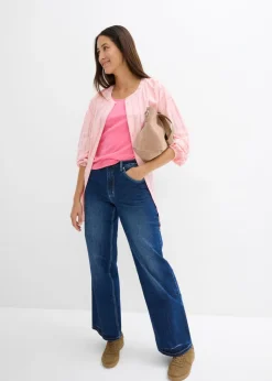 Best Camiseta de canalé de algodón orgánico puro (2 unidades) Mujer Básicos|Camisetas