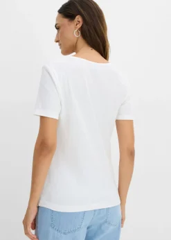 Clearance Camiseta de canalé de algodón orgánico puro (2 unidades) Mujer Básicos|Camisetas