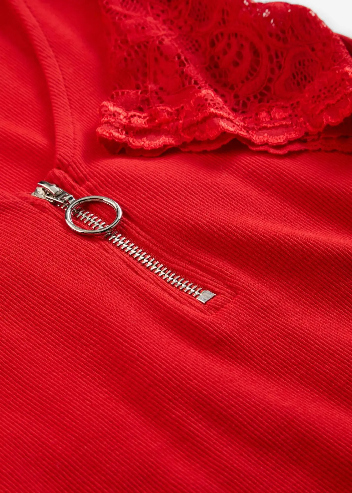 Camiseta de canalé de algodón Mujer Camisetas