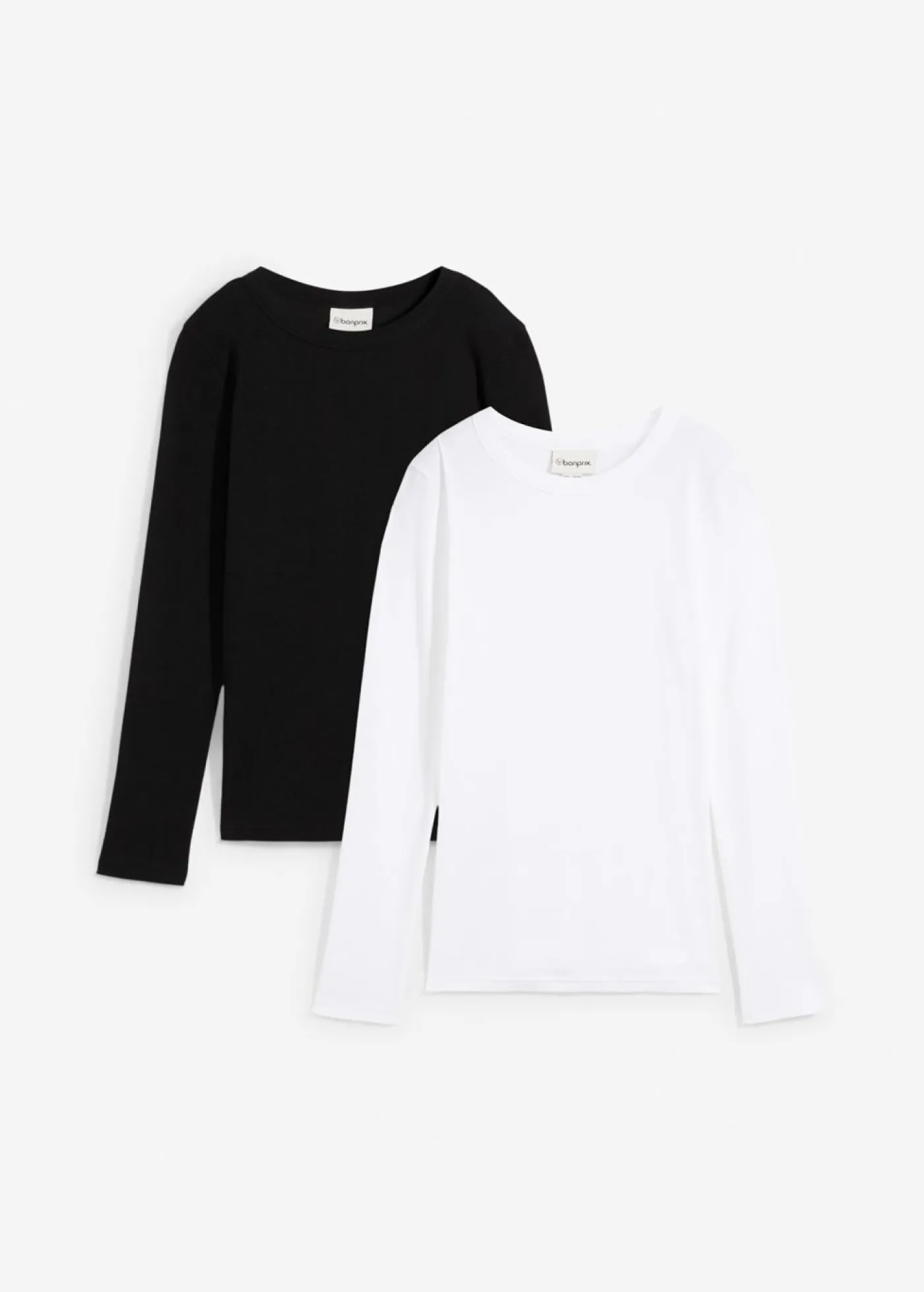 Discount Camiseta de canalé de algodón orgánico puro (2 unidades) Mujer Básicos|Camisetas