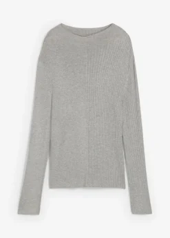 Online Camiseta de canalé de mezcla de viscosa Mujer Esenciales|Camisetas