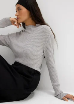 Online Camiseta de canalé de mezcla de viscosa Mujer Esenciales|Camisetas