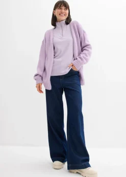 Camiseta de canalé de mezcla de viscosa suave Mujer Camisetas