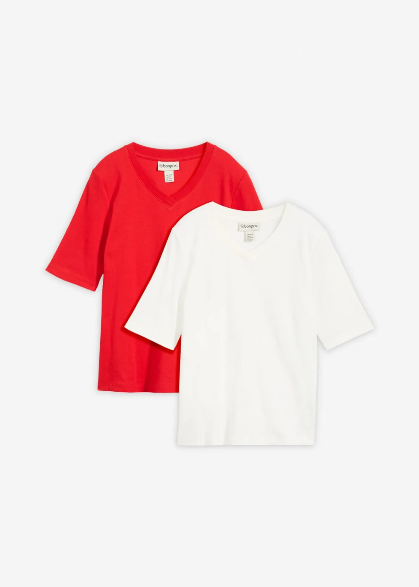 Hot Camiseta de canalé (2 unidades) Mujer Básicos|Camisetas