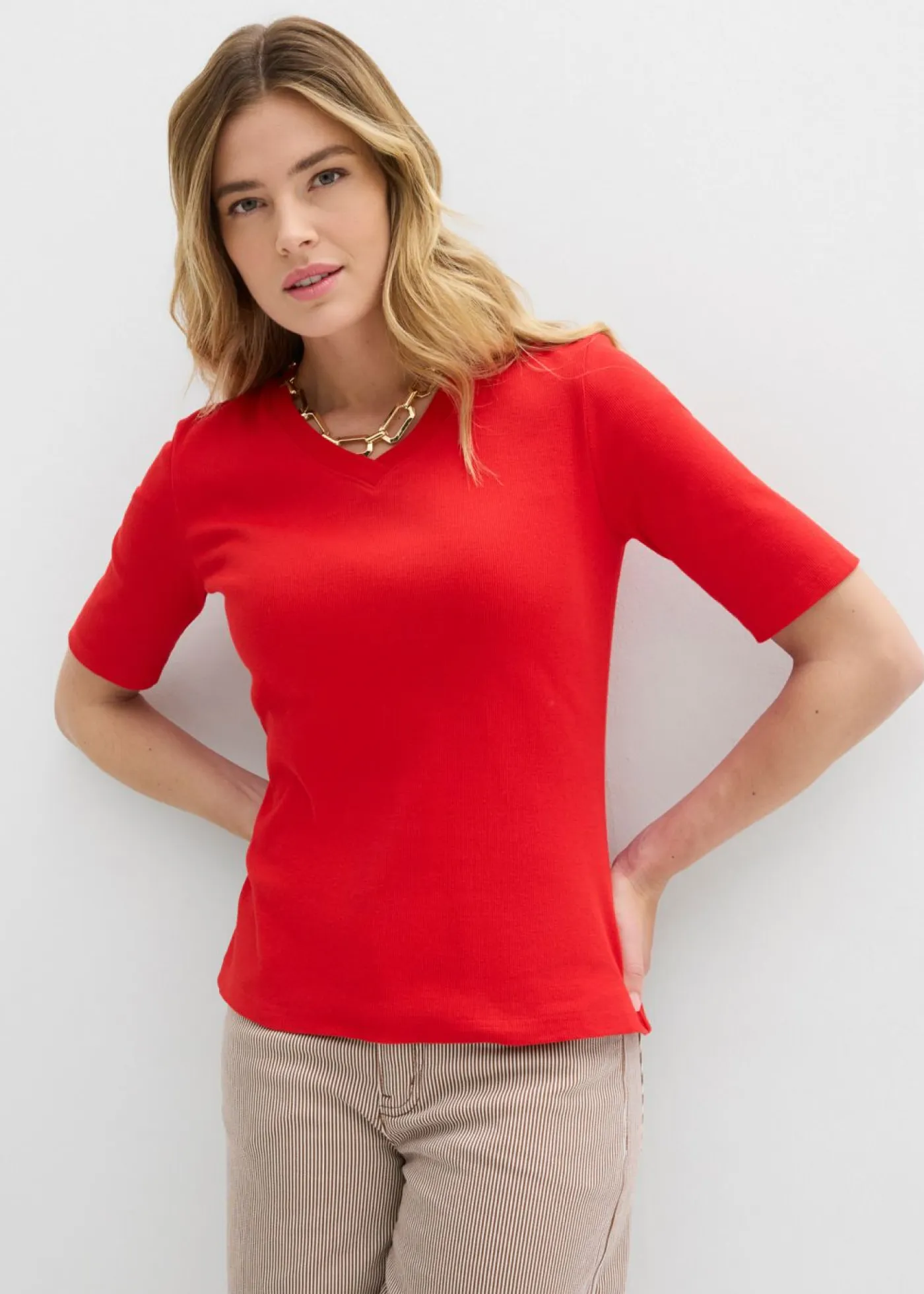 Hot Camiseta de canalé (2 unidades) Mujer Básicos|Camisetas