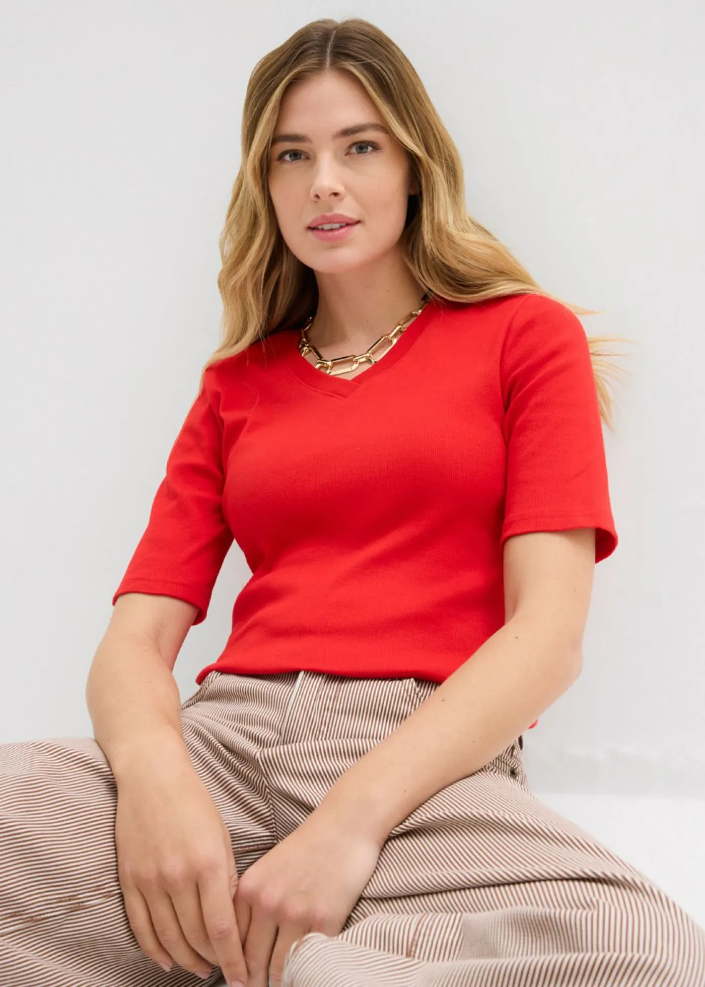 Hot Camiseta de canalé (2 unidades) Mujer Básicos|Camisetas