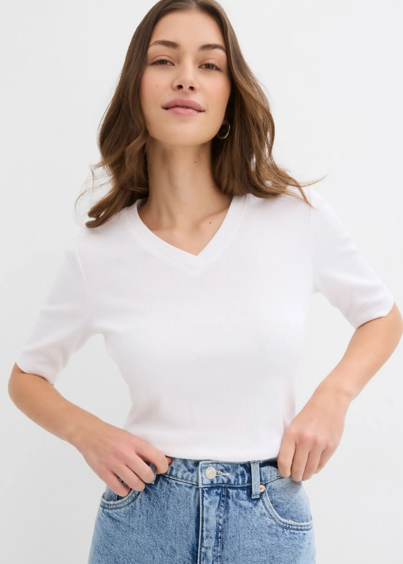 Best Camiseta de canalé (2 unidades) Mujer Básicos|Camisetas