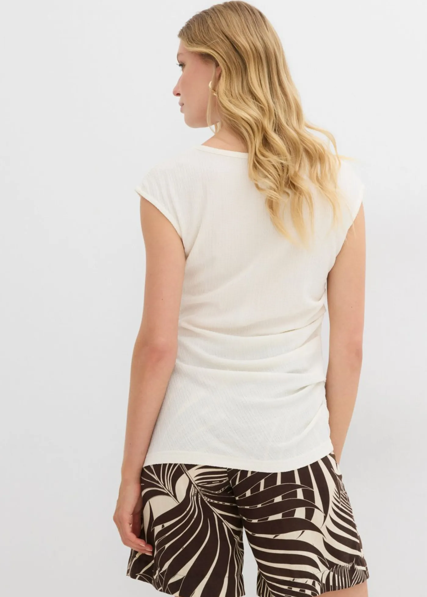 Online Camiseta de crepé estructurado Mujer Camisetas