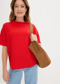 Discount Camiseta de crepé estructurado Mujer Camisetas