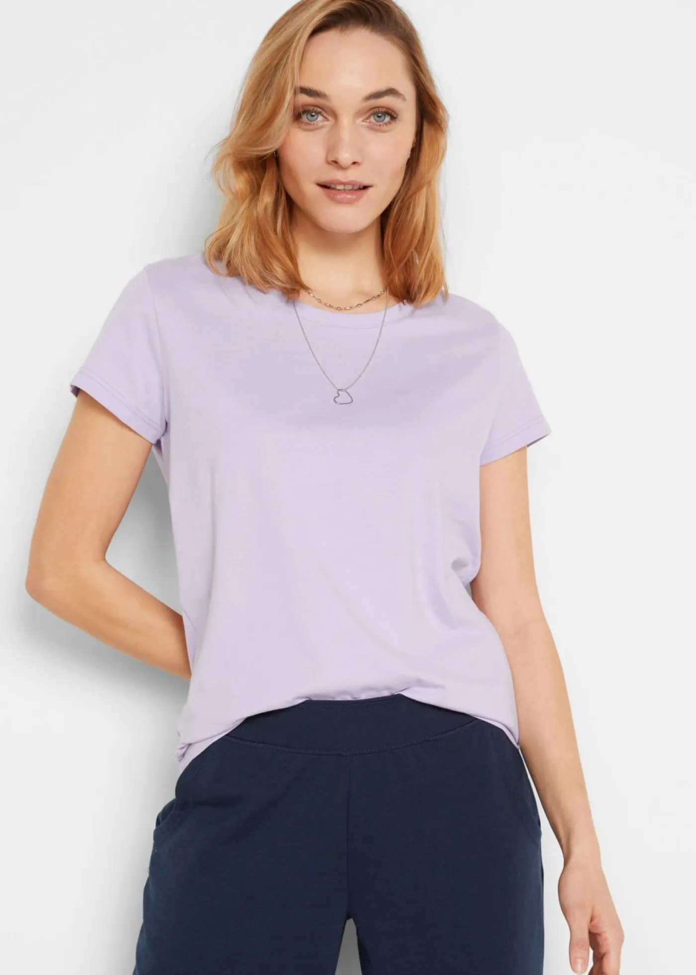 Online Camiseta de cuello redondo y manga corta (5 unidades) Mujer Básicos|Camisetas