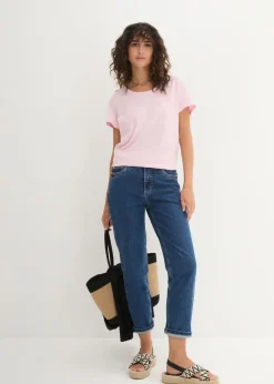 Sale Camiseta de cuello redondo y manga corta (5 unidades) Mujer Básicos|Camisetas
