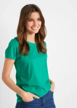 Sale Camiseta de cuello redondo y manga corta (5 unidades) Mujer Básicos|Camisetas