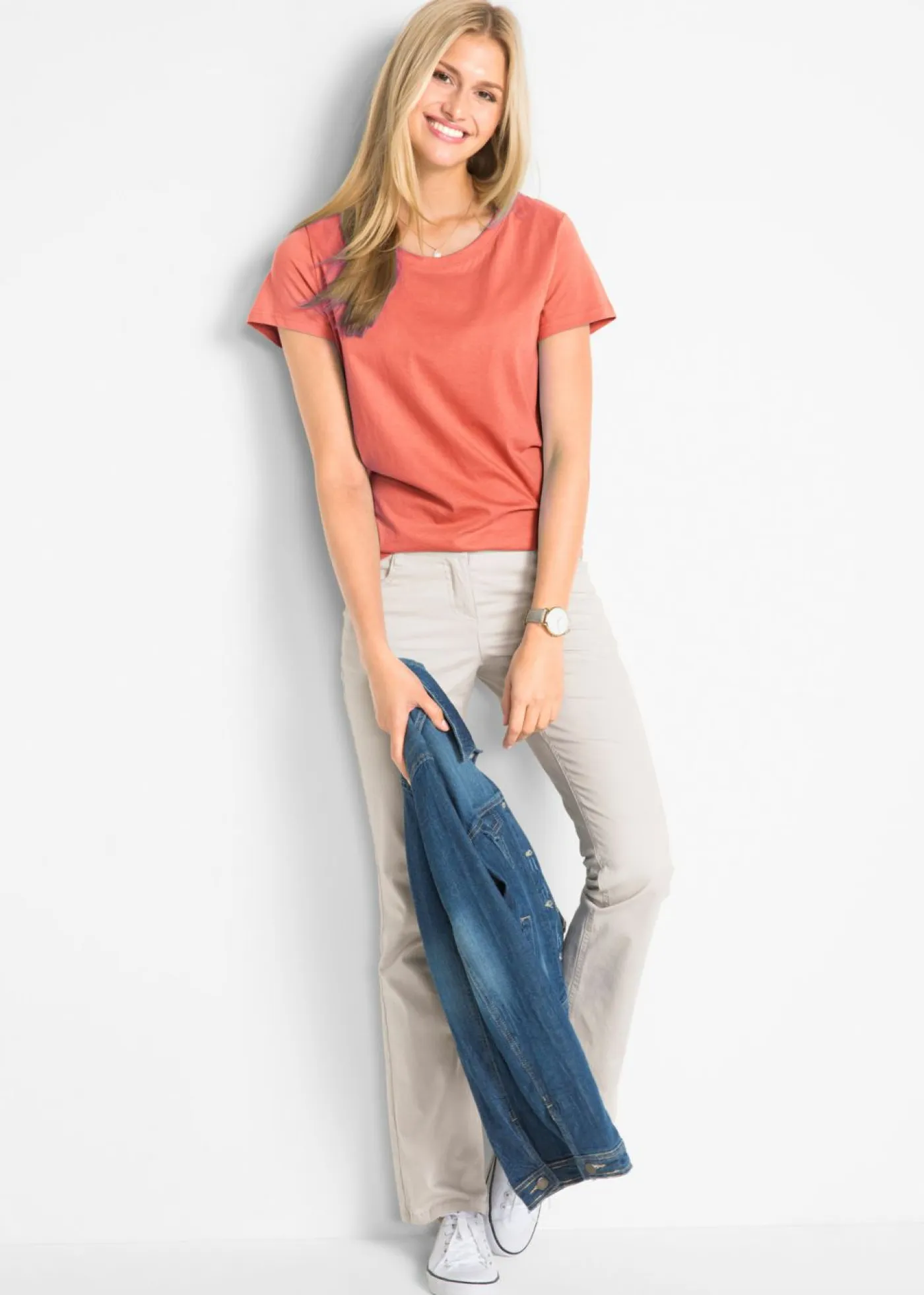Clearance Camiseta de cuello redondo y manga corta (5 unidades) Mujer Básicos|Camisetas