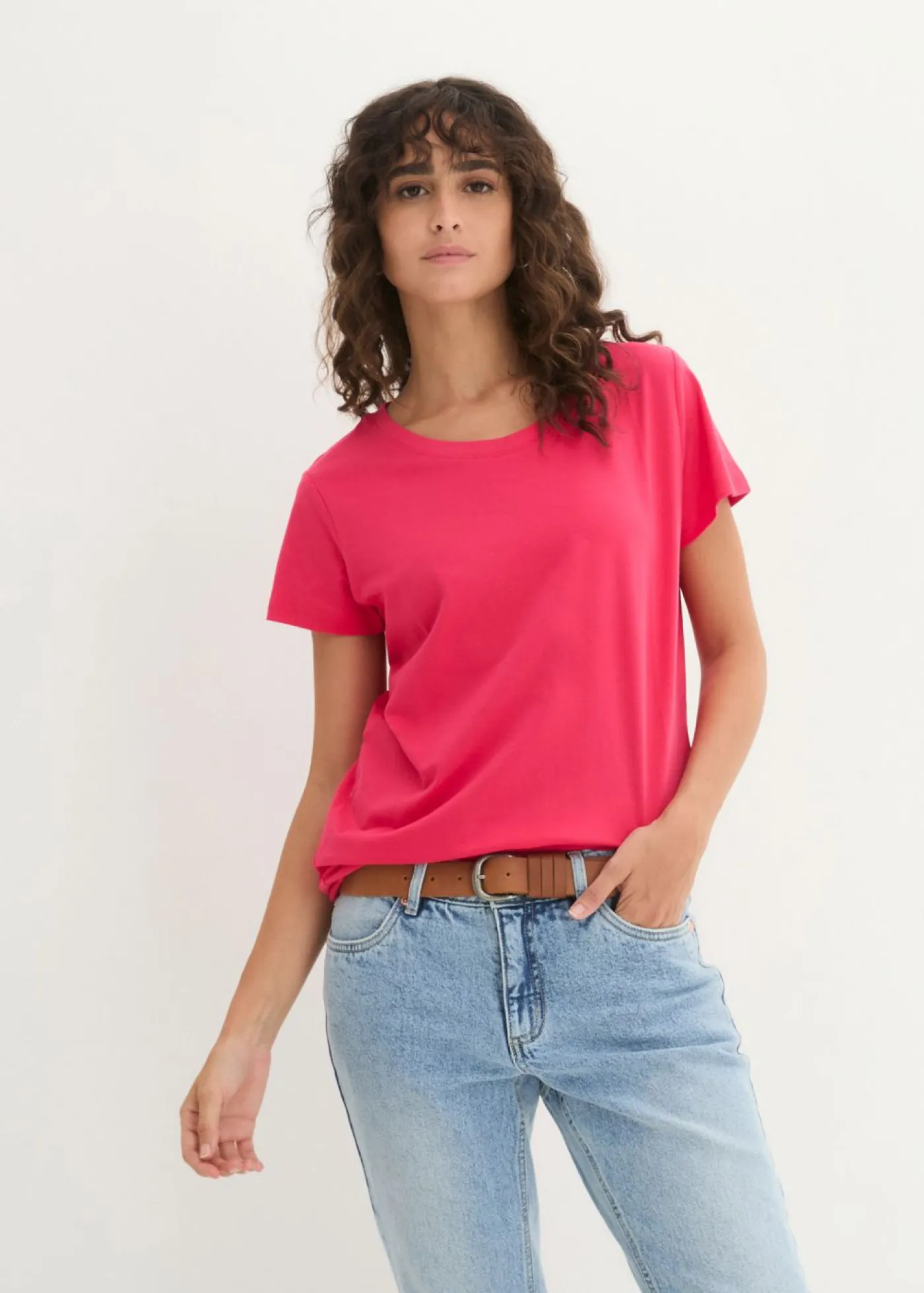 Hot Camiseta de cuello redondo y manga corta (5 unidades) Mujer Básicos|Camisetas