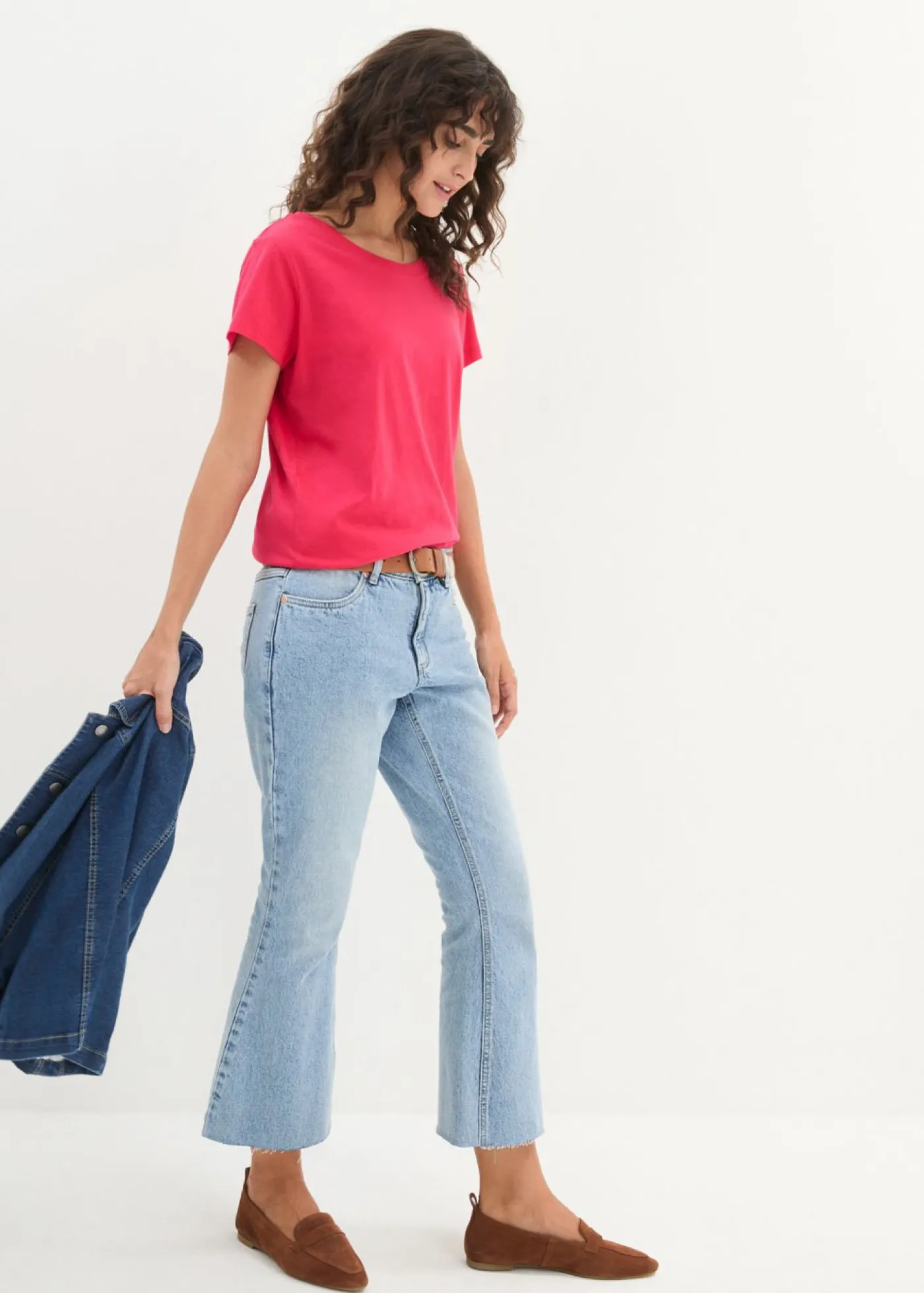 Hot Camiseta de cuello redondo y manga corta (5 unidades) Mujer Básicos|Camisetas