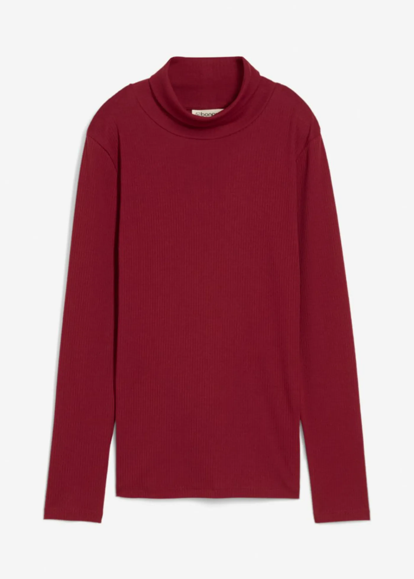 Camiseta de cuello vuelto de algodón orgánico puro Mujer Básicos|Camisetas