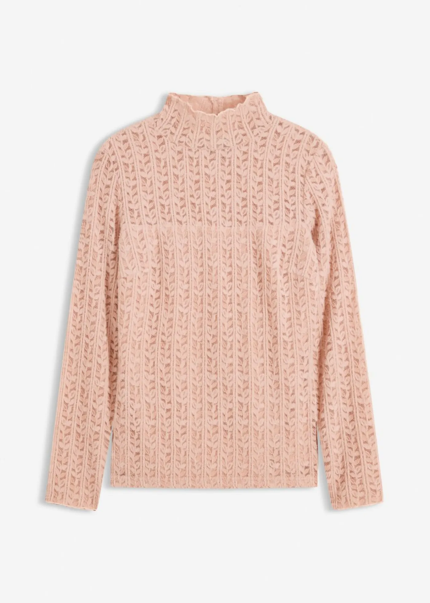 Sale Camiseta de encaje y cuello vuelto Mujer Camisetas